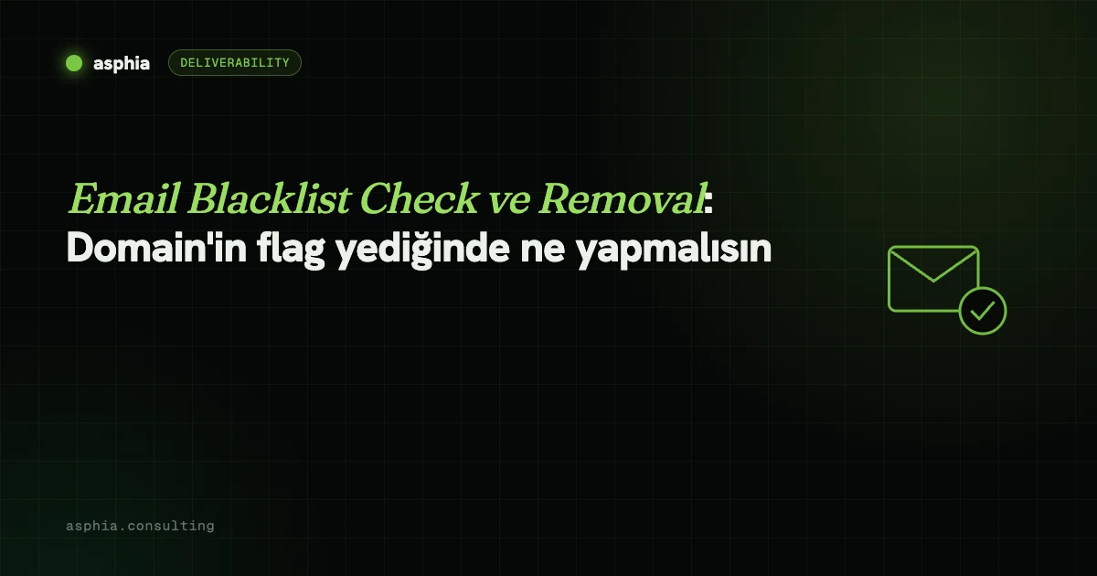 Email Blacklist Check ve Removal: Domain'in flag yediğinde ne yapmalısın