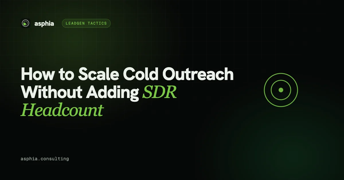 How to Scale Cold Outreach Without Adding SDR Headcount