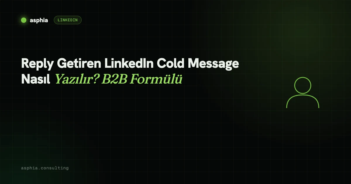 Reply Getiren LinkedIn Cold Message Nasıl Yazılır? B2B Formülü